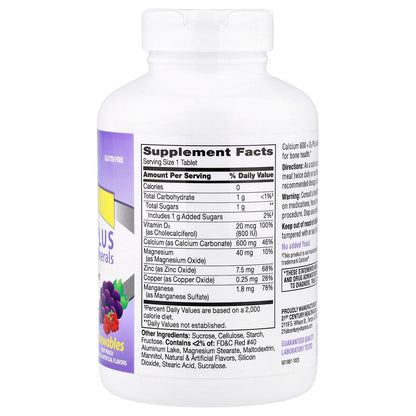 21st Century, 600 + D3 Plus Minerals, Fruit Punch, 75 Tablets