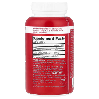 Qunol, Mega CoQ10 Ubiquinol, 100 mg, 60 Softgels