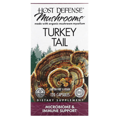 Host Defense, Mushrooms, Turkey Tail, 1 g, 120 Capsules