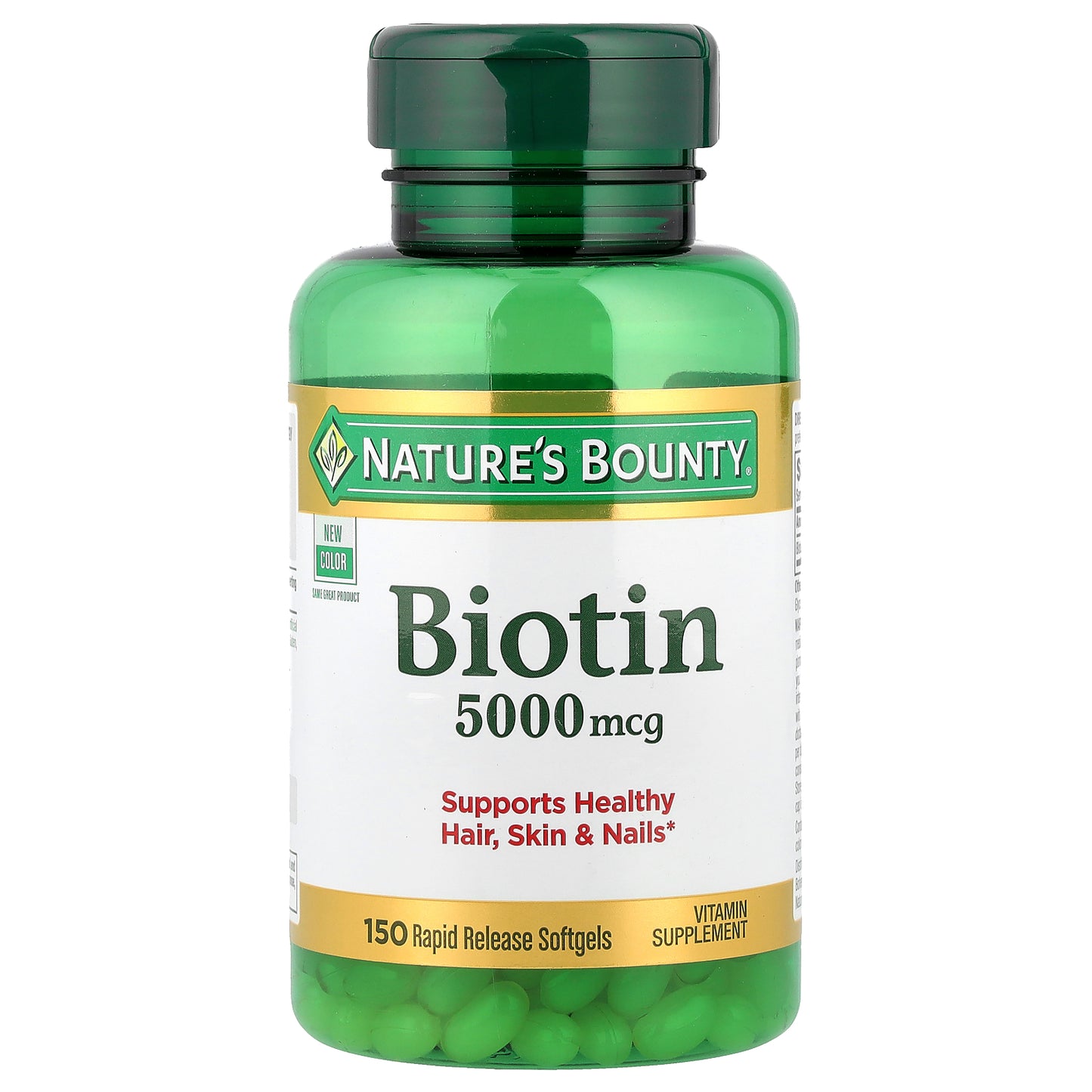 Nature's Bounty, Biotin, 5,000 mcg, 150 Rapid Release Softgels
