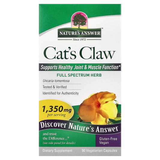 Nature's Answer, Cat's Claw, 90 Vegetarian Capsules (450 mg per Capsule)