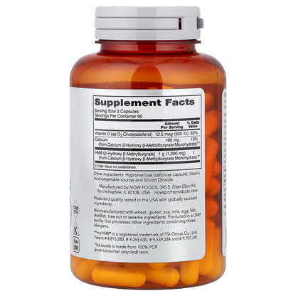 NOW Foods, Sports, HMB, 500 mg, 120 Capsules