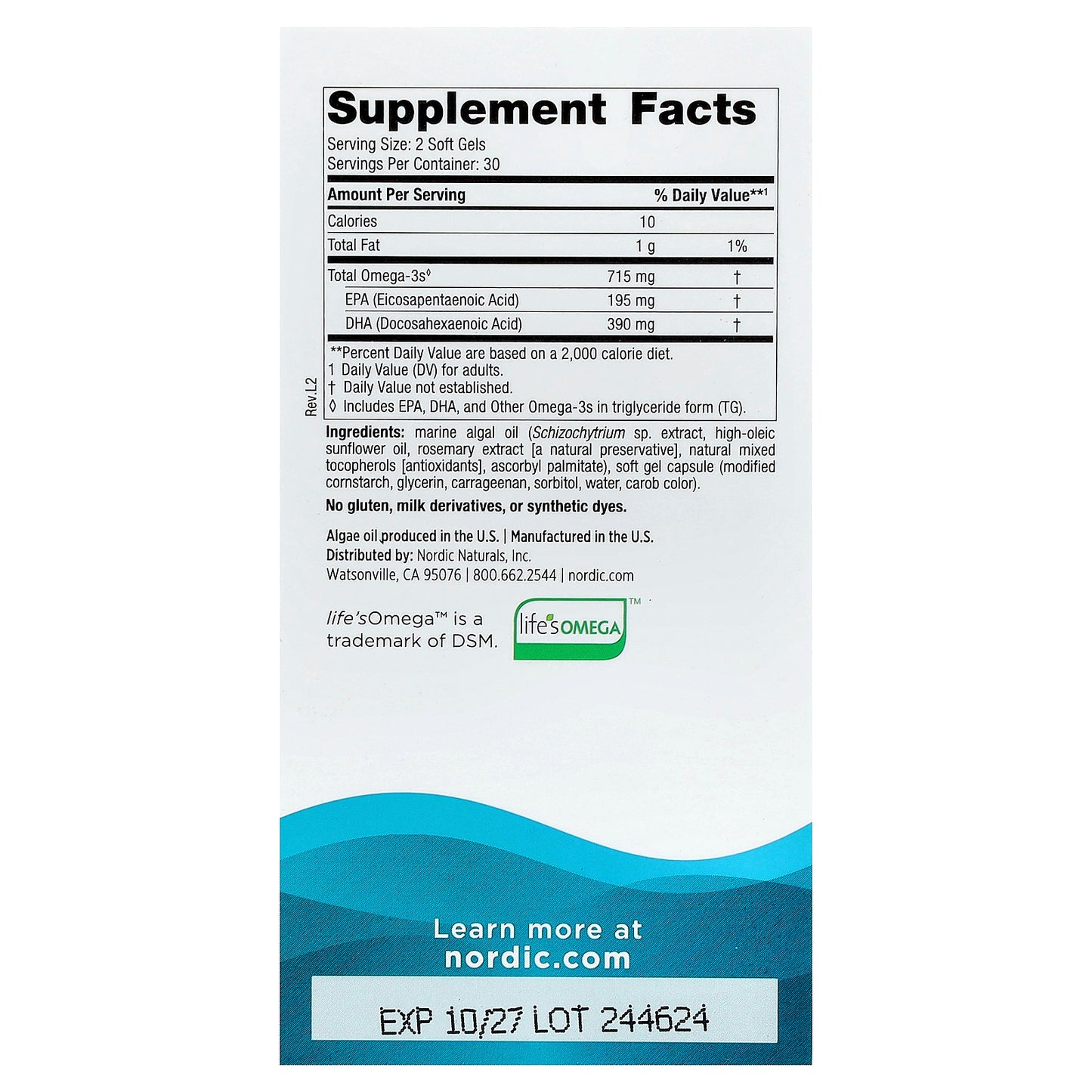 Nordic Naturals, Algae Omega, 60 Soft Gels (357.5 mg per Soft Gel)