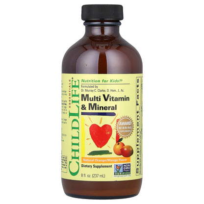 ChildLife Essentials, Multi Vitamin & Mineral, Natural Orange/Mango, 8 fl oz (237 ml)