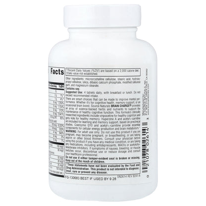 Source Naturals, Brain Charge®, 60 Tablets