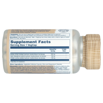 Solaray, Mushroom Immune Complex with Maitake, Reishi & Shiitake, 100 VegCaps