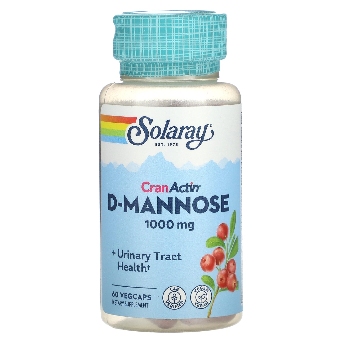 Solaray, CranActin D-Mannose, Urinary Tract Health, 1,000 mg, 60 VegCaps