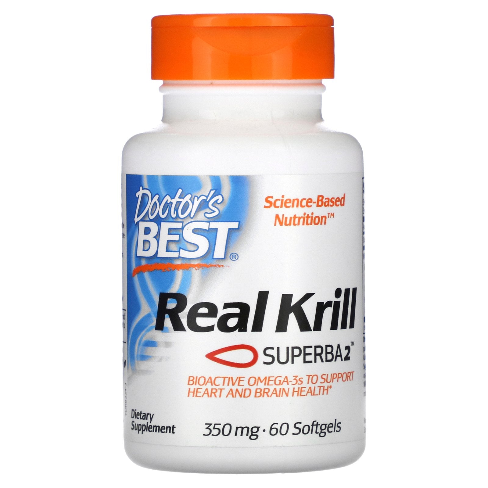 Doctor's Best, Real Krill, 350 mg, 60 Softgel