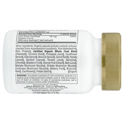 NaturesPlus, Source of Life Garden®, Iron, 30 Vegan Capsules (18 mg per Capsule)