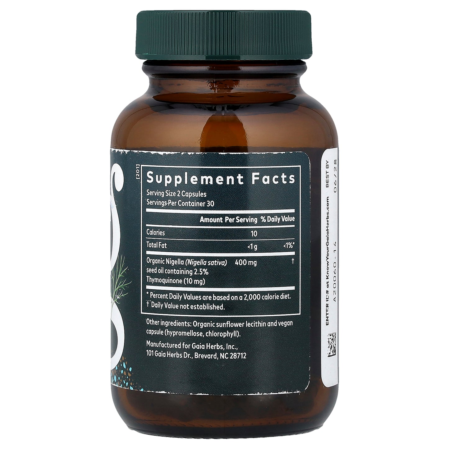 Gaia Herbs, Black Seed Oil, 60 Liquid Phyto-Caps® (200 mg Per cap)