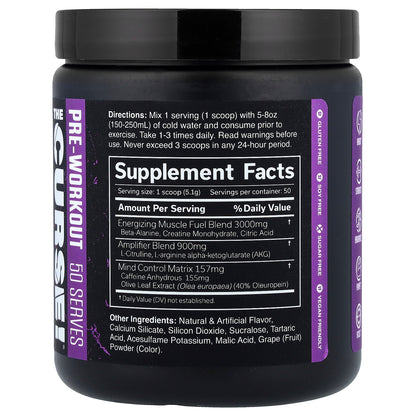 JNX Sports, The Curse!®, Pre-Workout, Dark Grape, 8.9 oz (255 g)