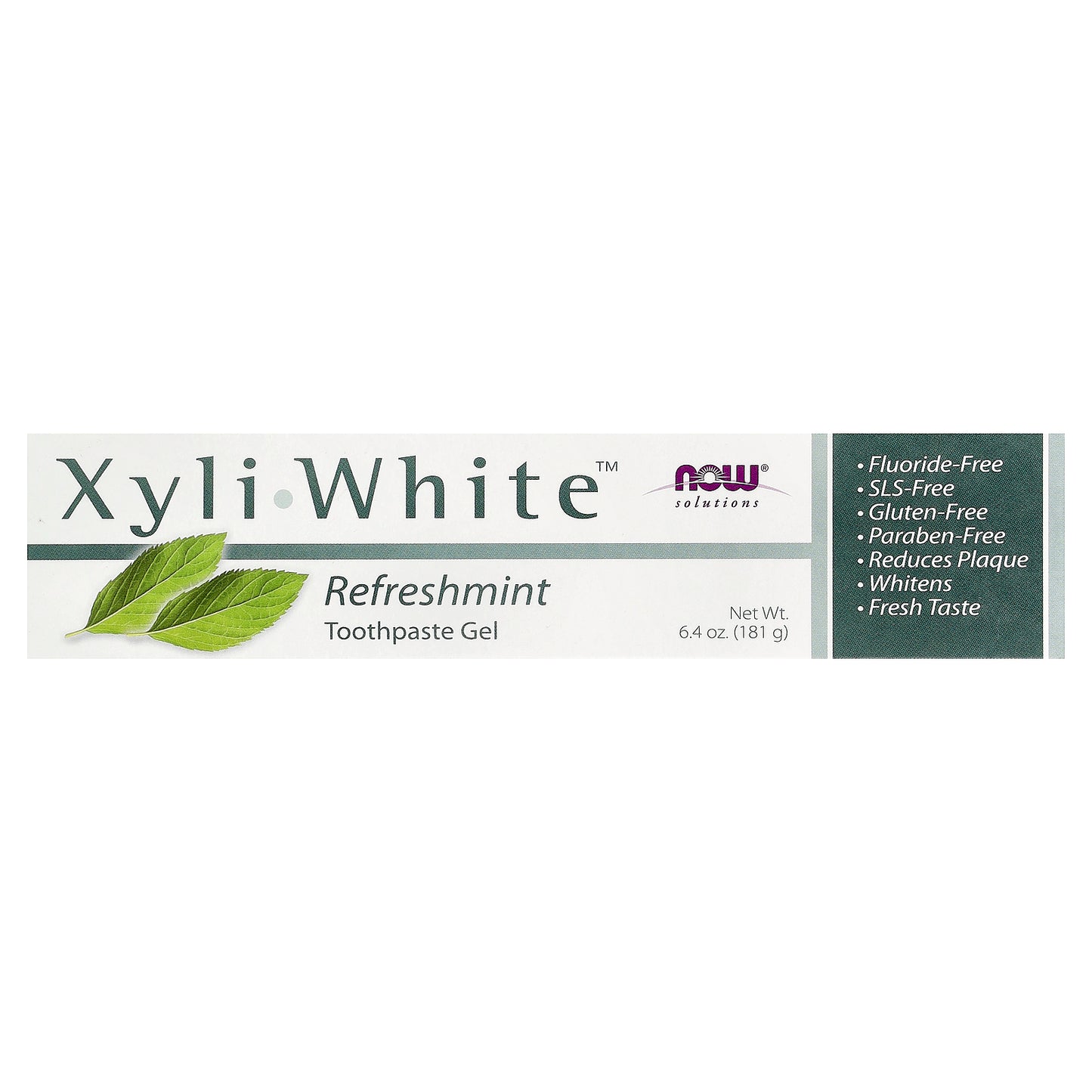 NOW Foods, Solutions, XyliWhite™, Toothpaste Gel, Refreshmint, 6.4 oz (181 g)