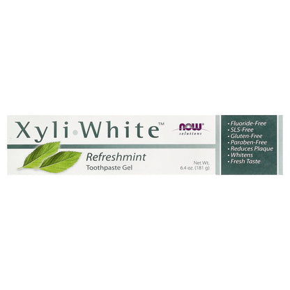 NOW Foods, Solutions, XyliWhite™, Toothpaste Gel, Refreshmint, 6.4 oz (181 g)