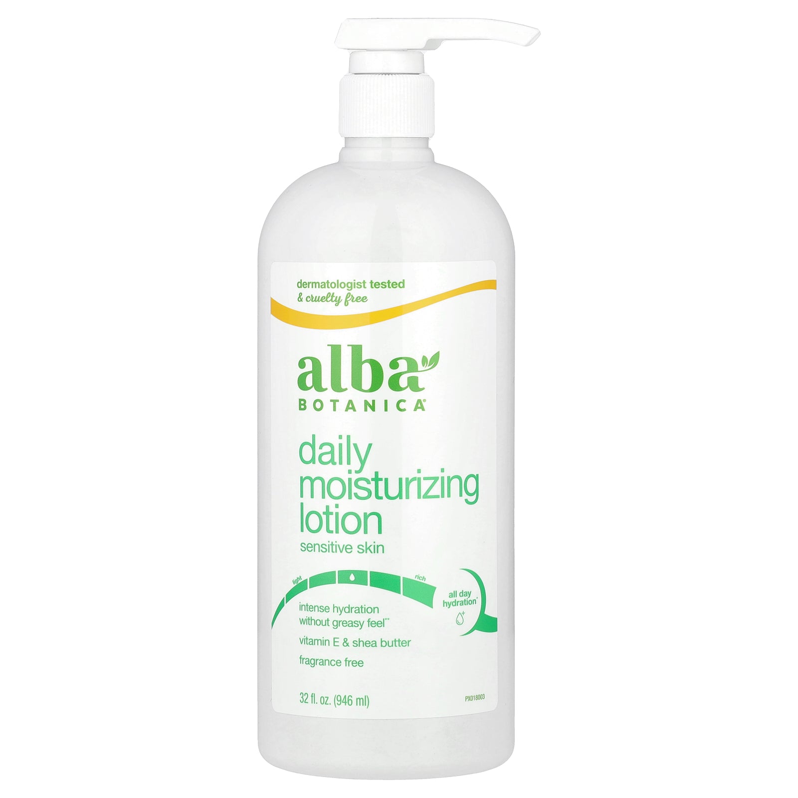 Alba Botanica, Daily Moisturizing Lotion, Sensitive Skin, Fragrance Free, 32 fl oz (946 ml)