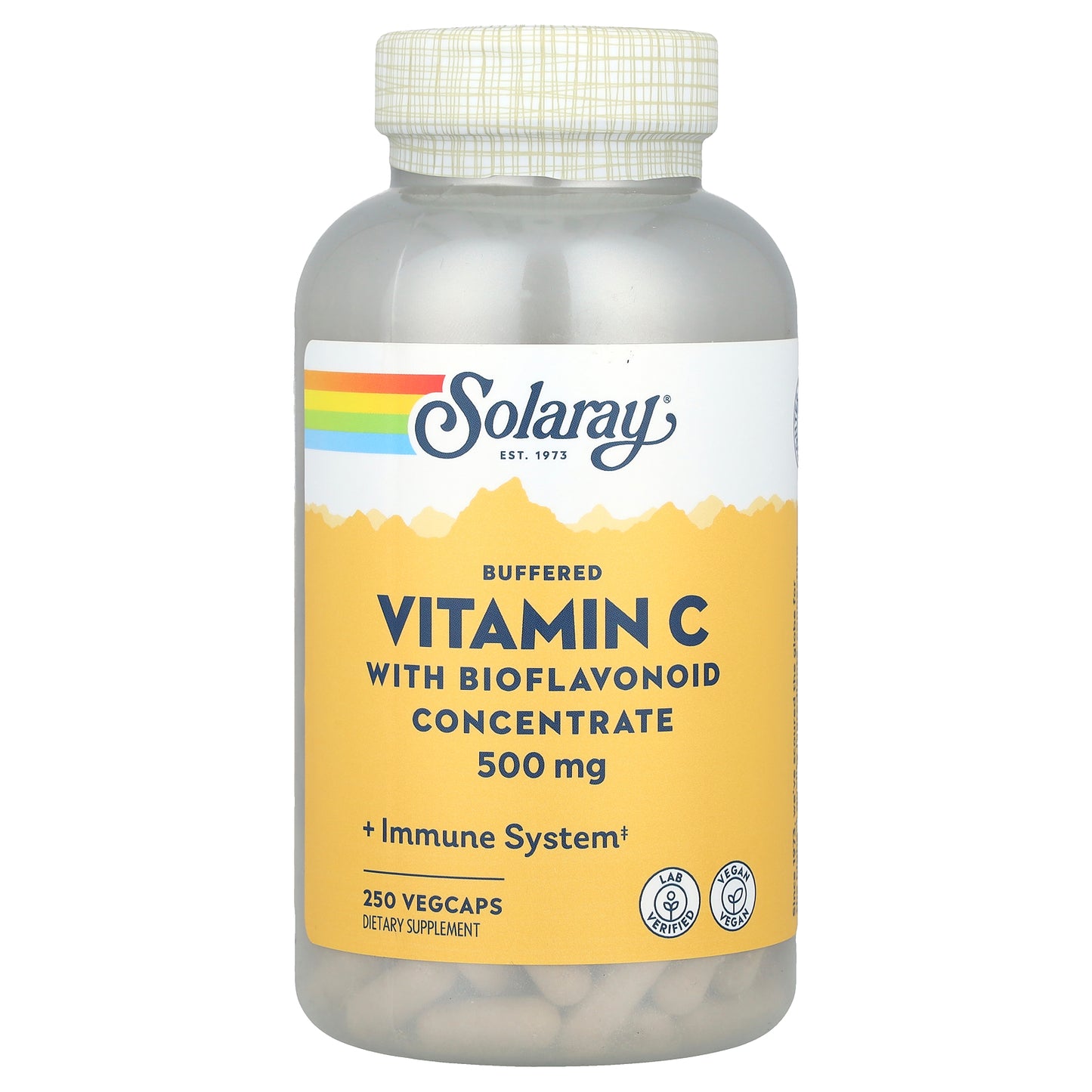 Solaray, Buffered Vitamin C with Bioflavonoid Concentrate, 500 mg, 250 VegCaps