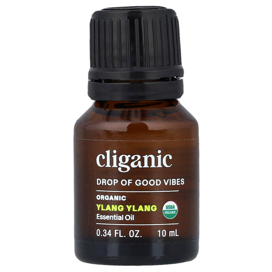 Cliganic, Drop of Good Vibes™, Organic Essential Oil, Ylang Ylang, 0.34 fl oz (10 ml)