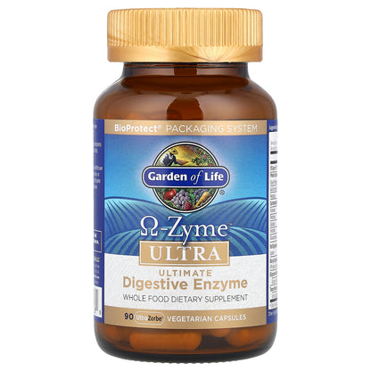 Garden of Life, O-Zyme Ultra™, Ultimate Digestive Enzyme Blend, 90 UltraZorbe™ Vegetarian Capsules