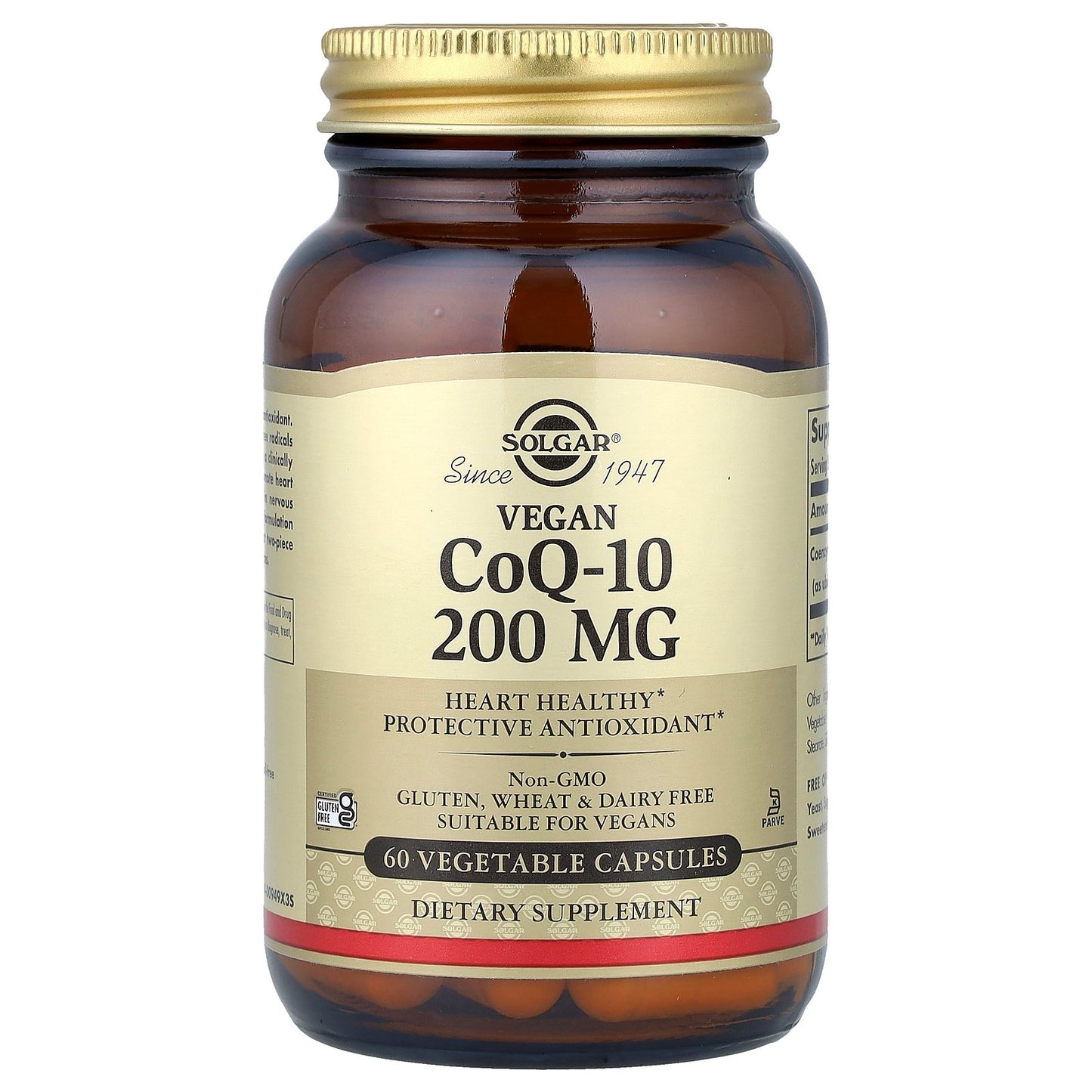 Solgar, Vegan CoQ-10, 200 mg, 60 Vegetable Capsules