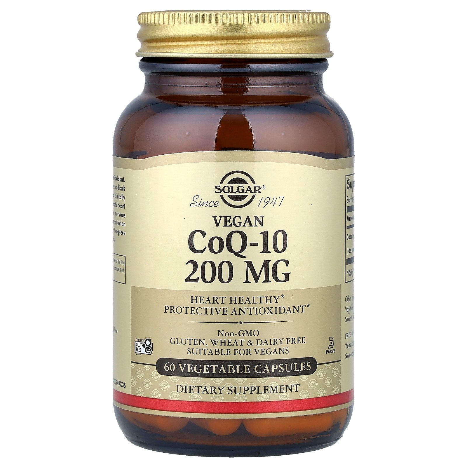 Solgar, Vegan CoQ-10, 200 mg, 60 Vegetable Capsules