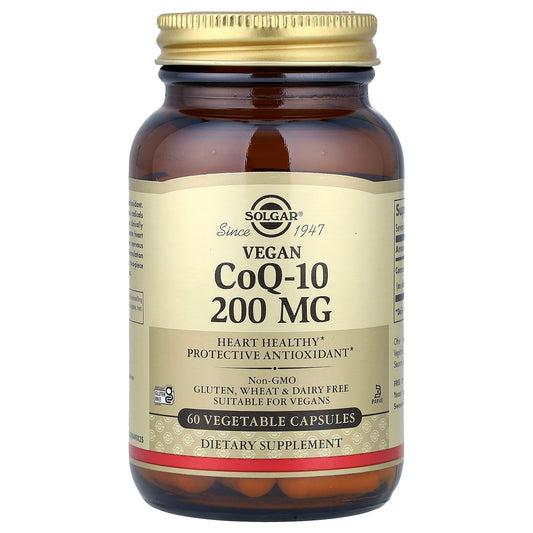 Solgar, Vegan CoQ-10, 200 mg, 60 Vegetable Capsules