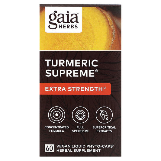Gaia Herbs, Turmeric Supreme, 60 Vegan Liquid Phyto-Caps
