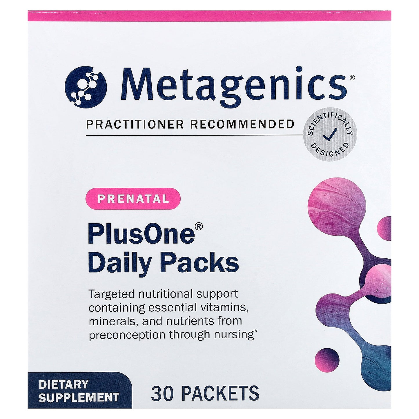 Metagenics, Plus One®, Daily Prenatal Packs, 30 Packets