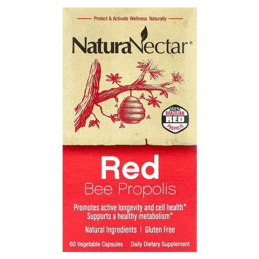 NaturaNectar, Red Bee Propolis, 60 Vegetable Capsules