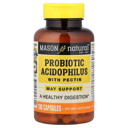 Mason Natural, Probiotic Acidophilus with Pectin, 100 Capsules