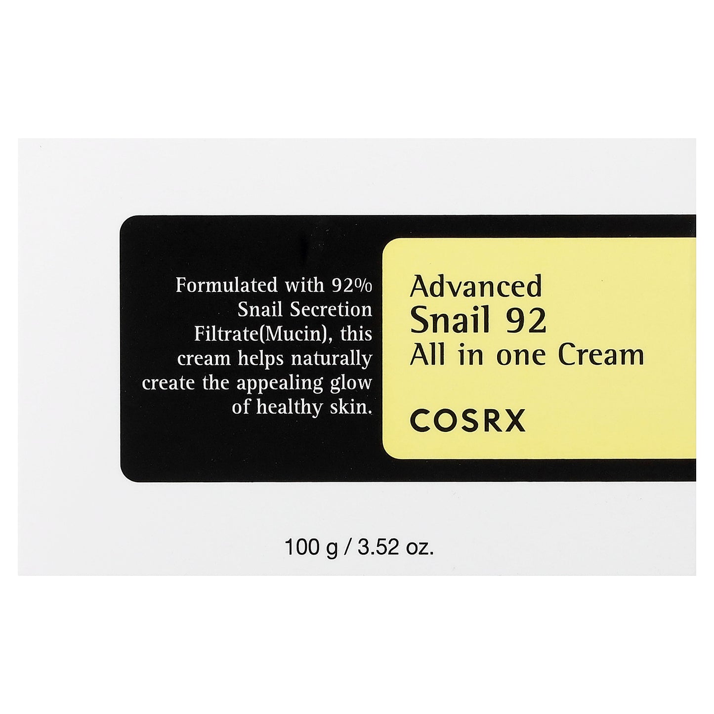 CosRx, Advanced Snail 92, All in One Cream, 3.52 oz (100 g)