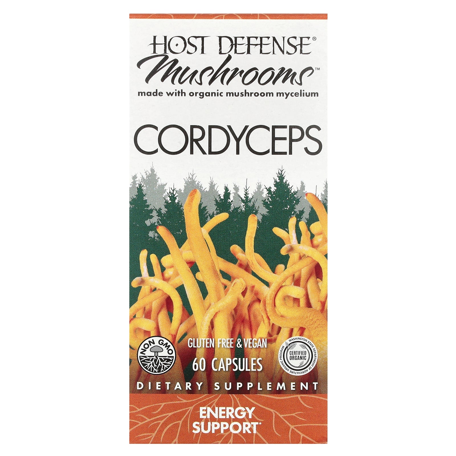 Host Defense, Mushrooms™, Cordyceps, 60 Capsules (0.5 g per Capsule)