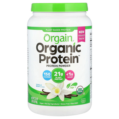 Orgain, Organic Protein™ Powder, Plant Based, Vanilla Bean, 2.03 lb (920 g)