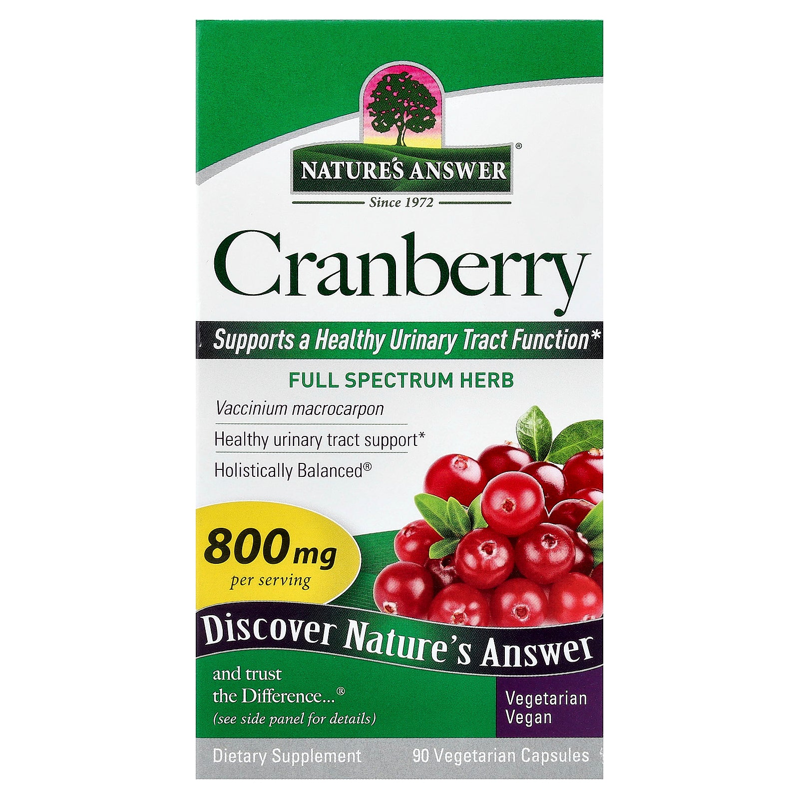 Nature's Answer, Cranberry, 90 Vegetarian Capsules (400 mg per Capsule)