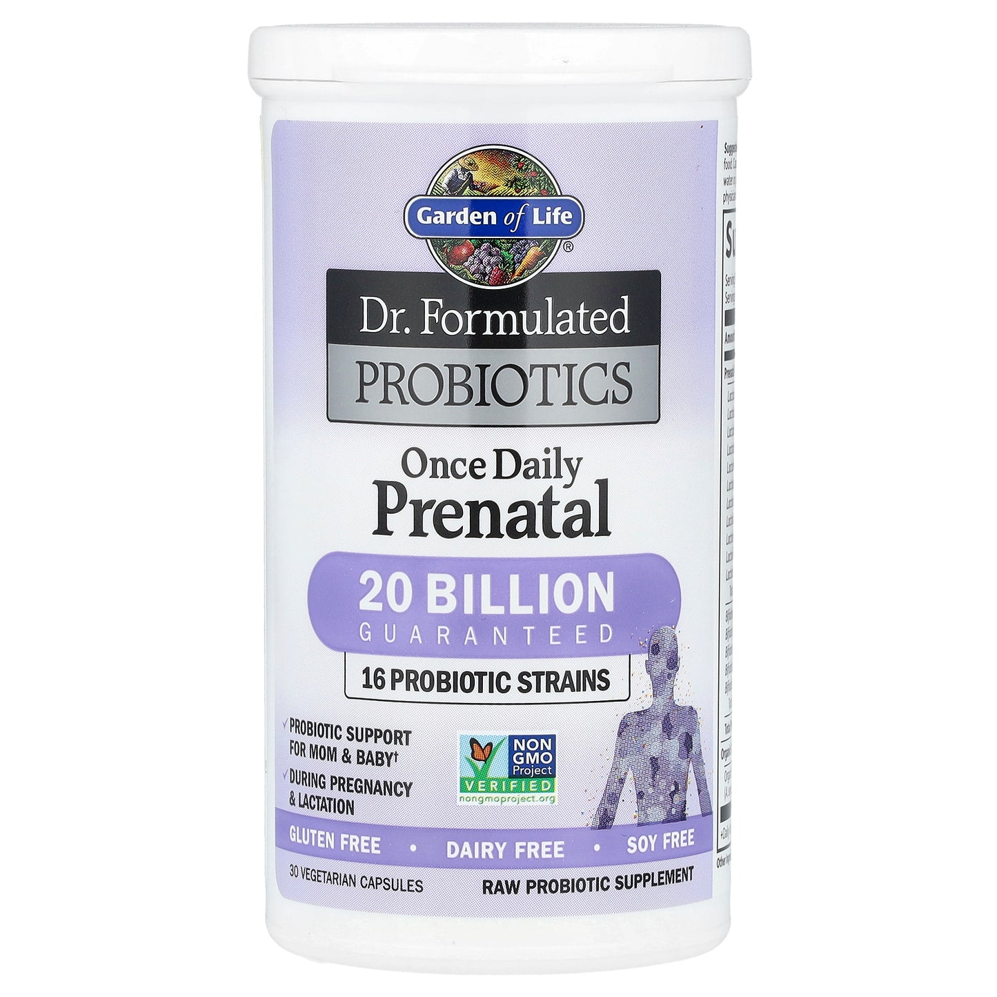 Garden of Life, Dr. Formulated Probiotics, Once Daily Prenatal (no refrigeration required), 30 Vegetarian Capsules