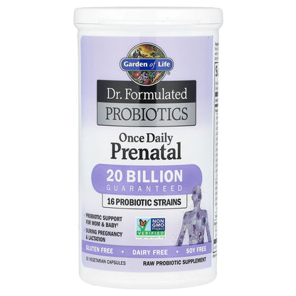 Garden of Life, Dr. Formulated Probiotics, Once Daily Prenatal (no refrigeration required), 30 Vegetarian Capsules