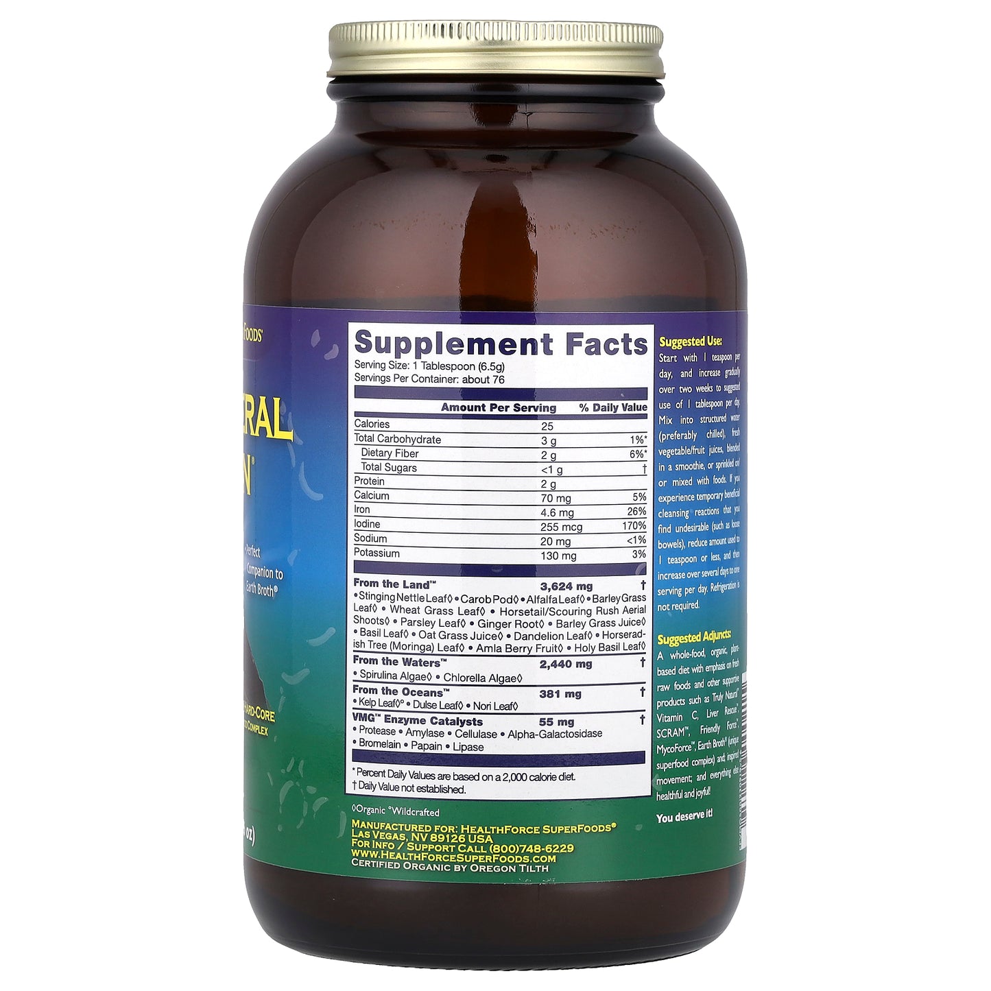 HealthForce Superfoods, Vitamineral Green, Version 5.6, 17.6 oz (500 g)