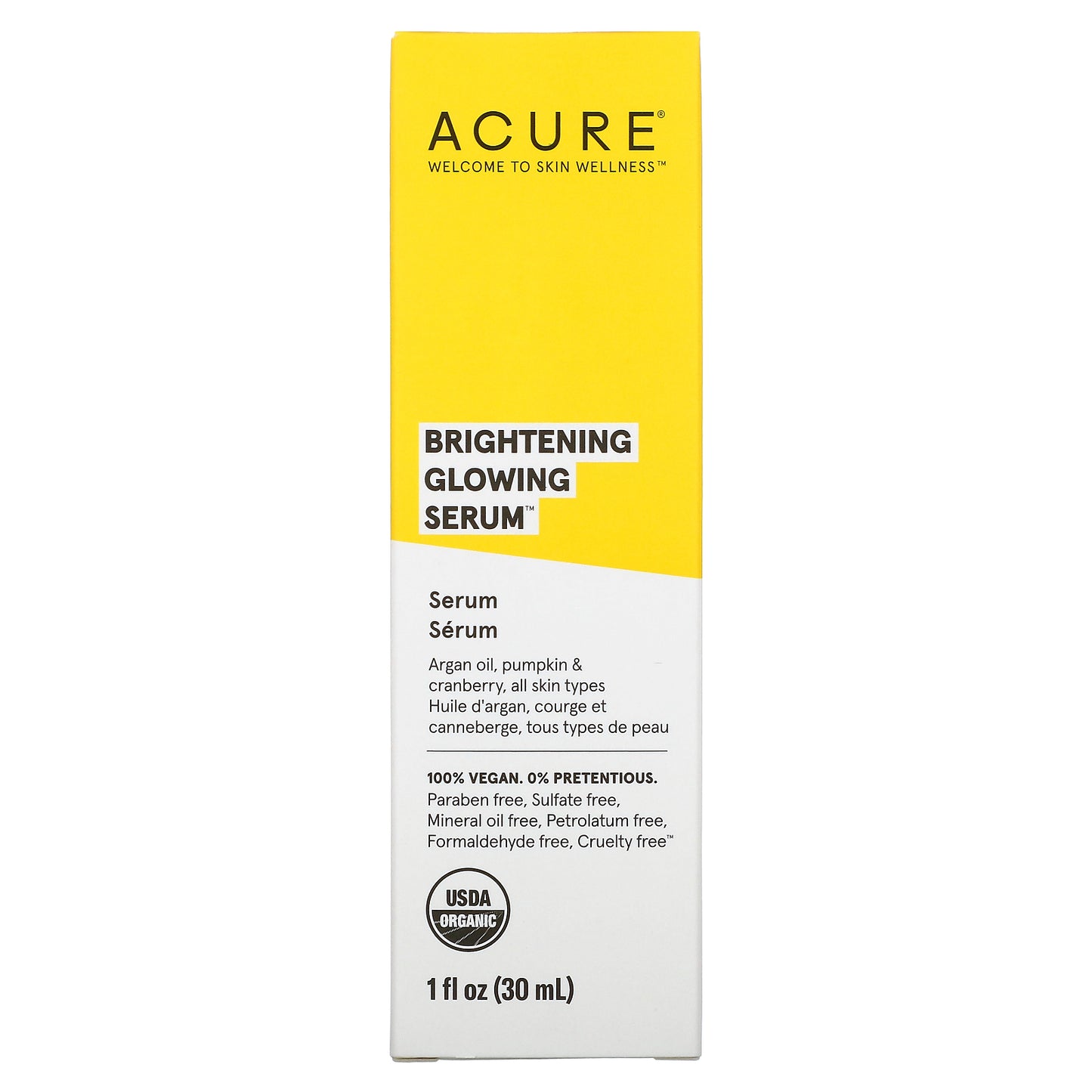 ACURE, Brightening Glowing Serum, 1 fl oz (30 ml)