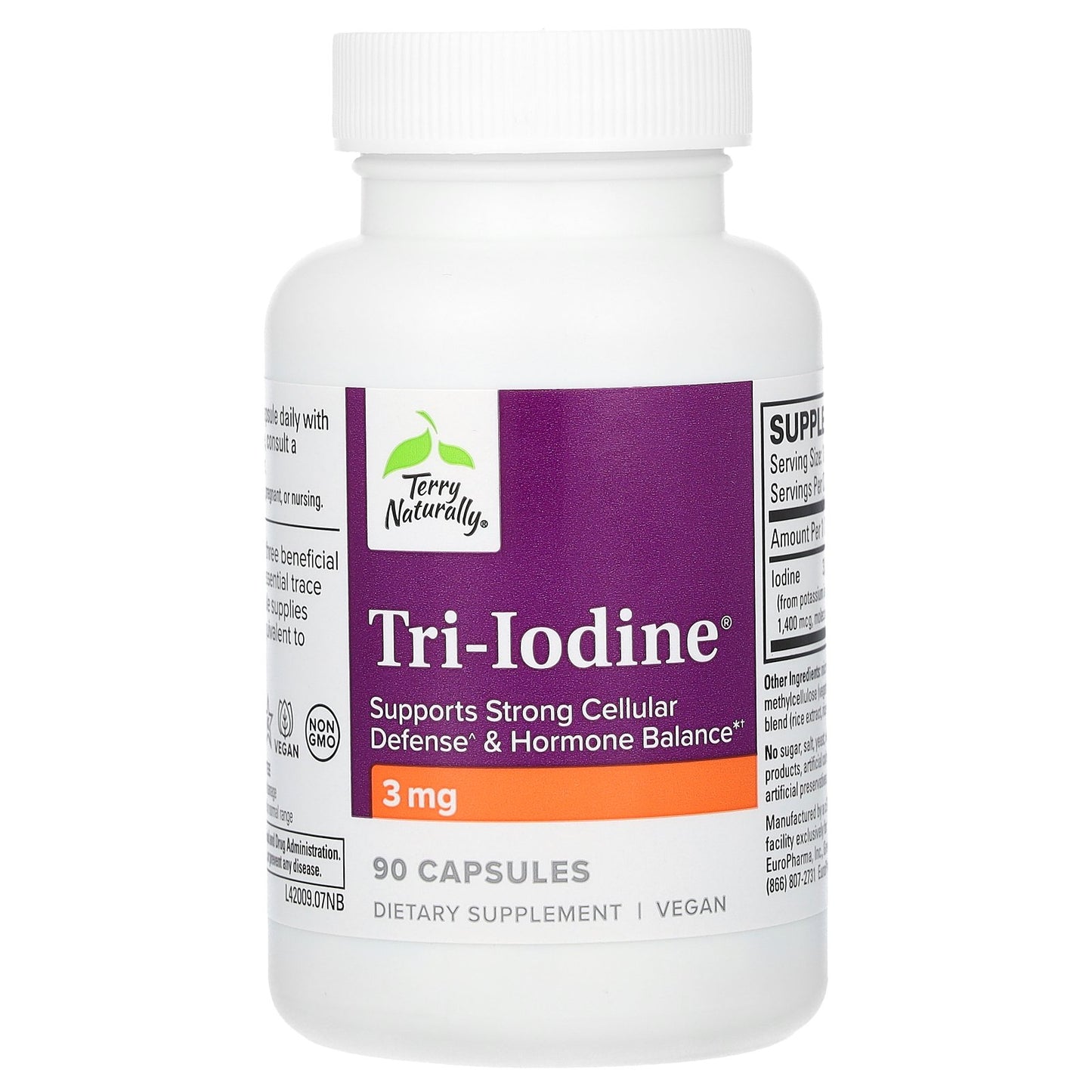 Terry Naturally, Tri-Iodine, 3 mg, 90 Capsules