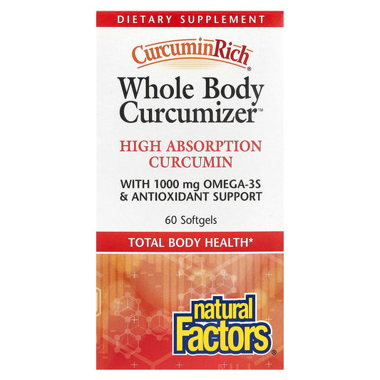 Natural Factors, CurcuminRich, Whole Body Curcumizer, 60 Softgels