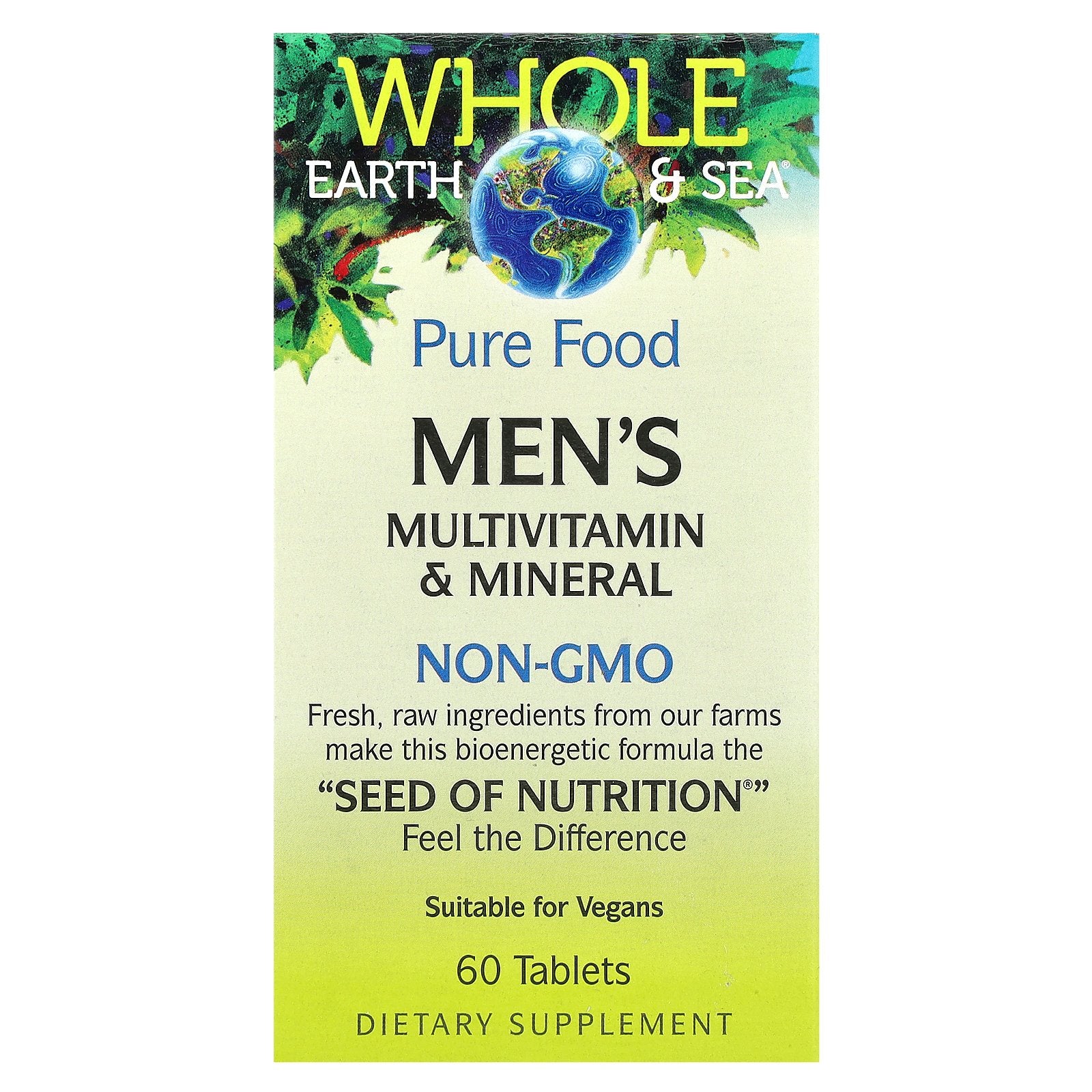 Natural Factors, Whole Earth & Sea®, Men's Multivitamin & Mineral, 60 Tablets