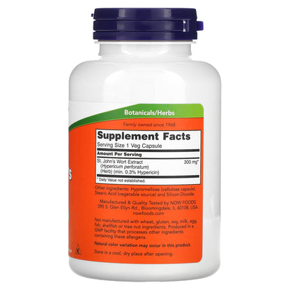 NOW Foods, St. John's Wort, 300 mg, 250 Veg Capsules