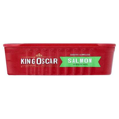 King Oscar, Skinless & Boneless Salmon in Olive Oil, 4.05 oz (115 g)