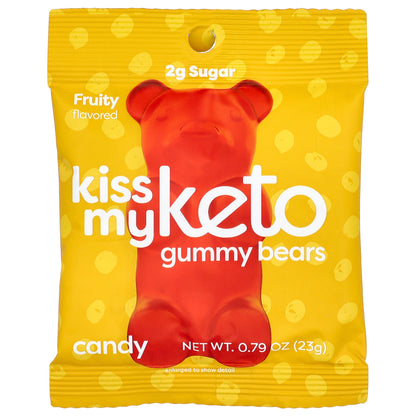 Kiss My Keto, Keto Gummy Bears, Fruity, 12 Bags, 0.79 oz (23 g) Each