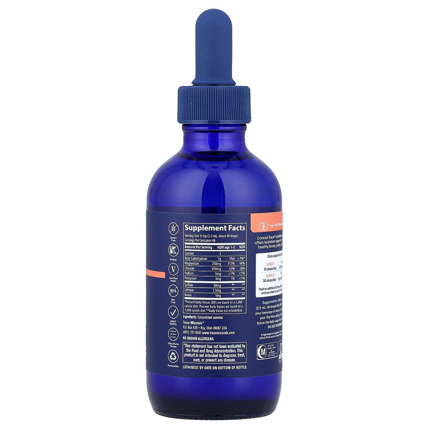 ConcenTrace® Trace Mineral Drops, 4 fl oz (118 ml)