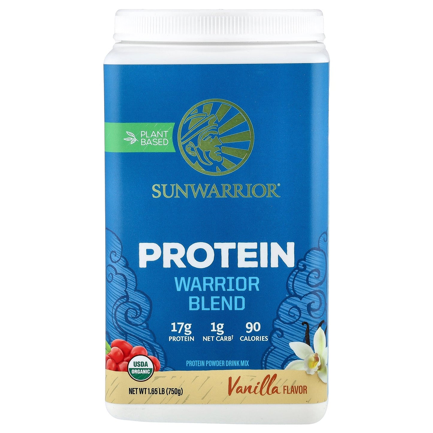 Sunwarrior, Warrior Blend, Protein, Vanilla, 1.65 lb (750 g)
