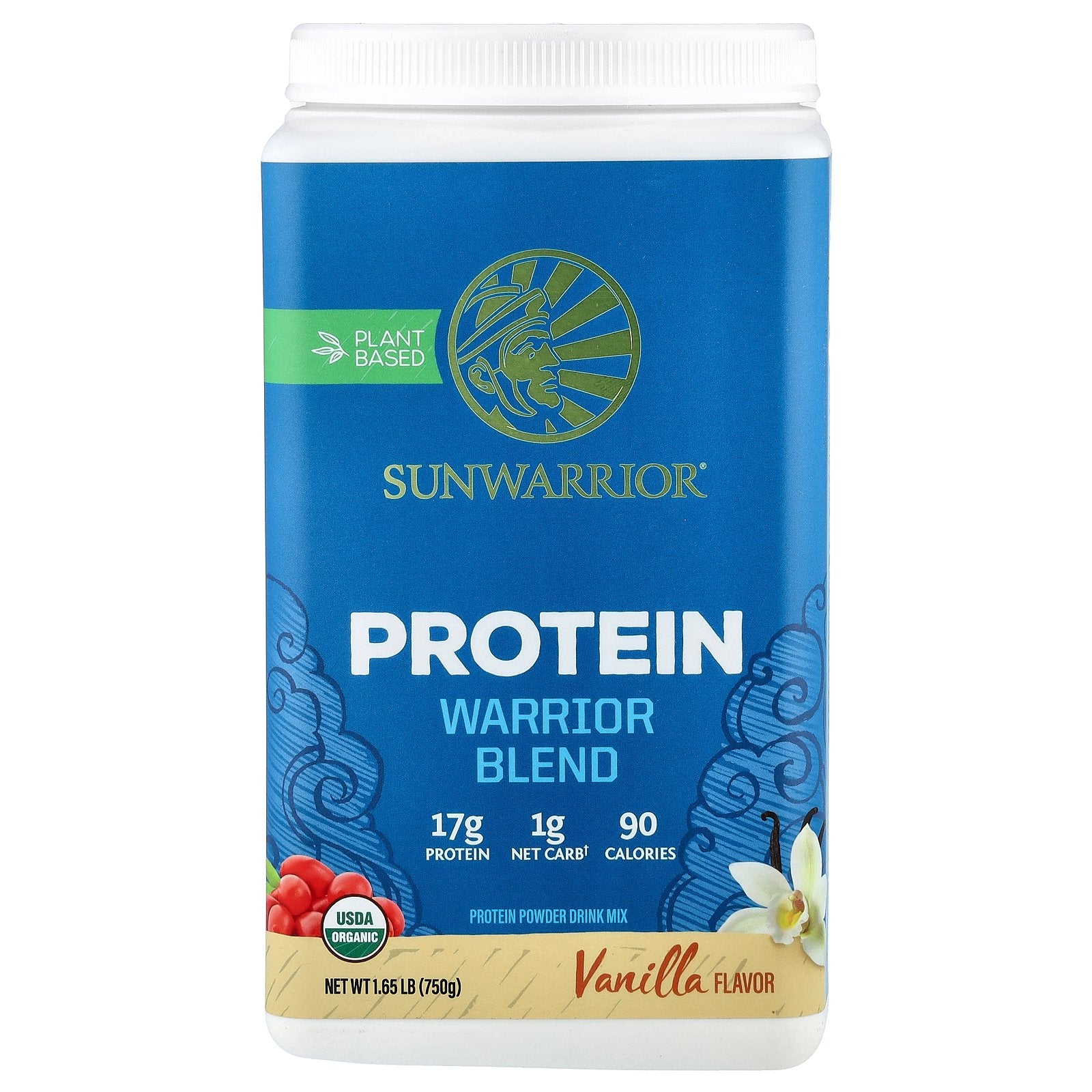 Sunwarrior, Warrior Blend, Protein, Vanilla, 1.65 lb (750 g)