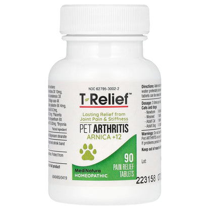 MediNatura, T-Relief, Pet Arthritis Arnica +12, 90 Tablets
