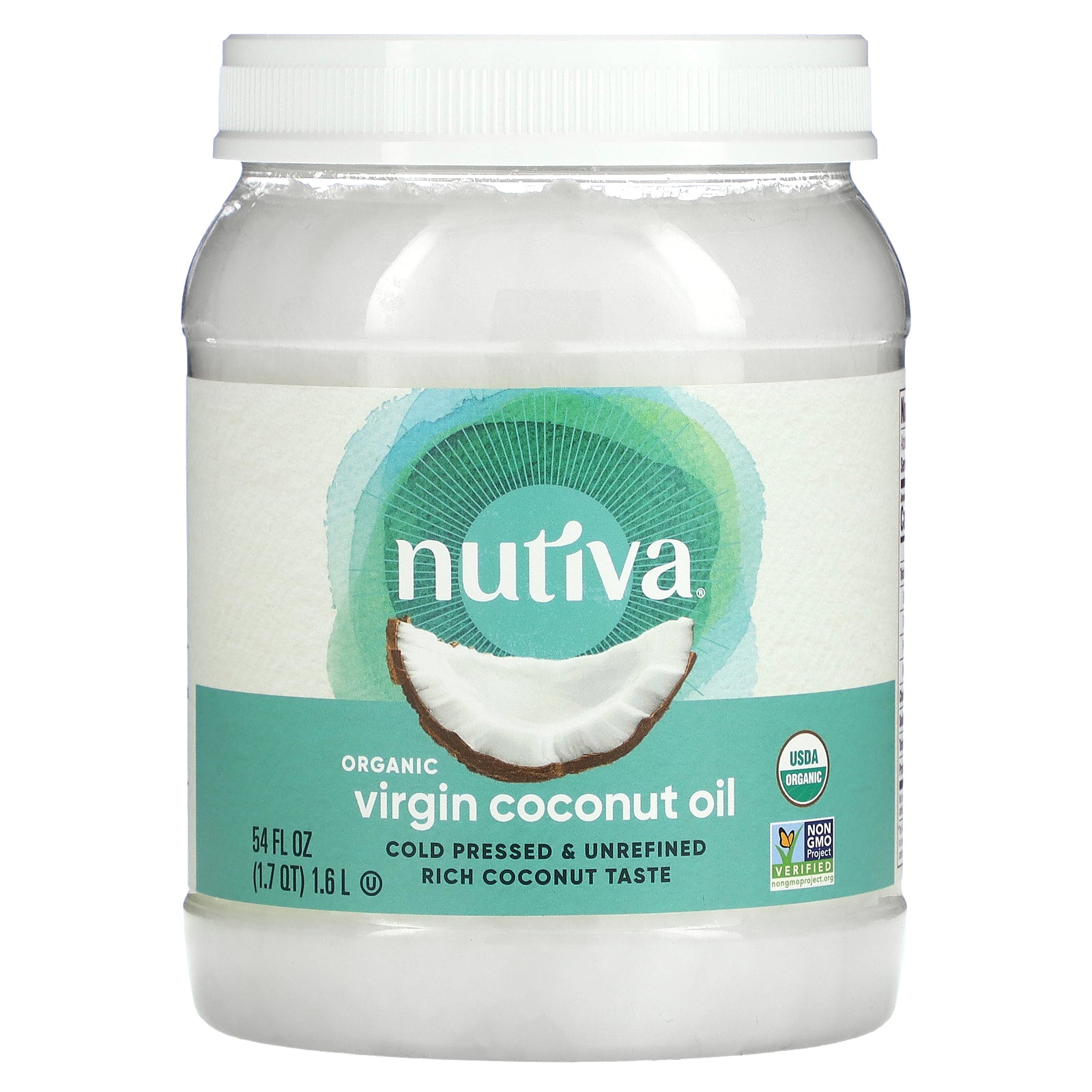 Nutiva, Organic Virgin Coconut Oil, 54 fl oz (1.6 l)