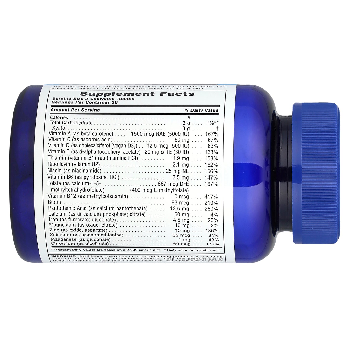 NaturesPlus, Source of Life, Power Teen® for Him, Sugar Free, Wild Berry, 60 Chewable Tablets