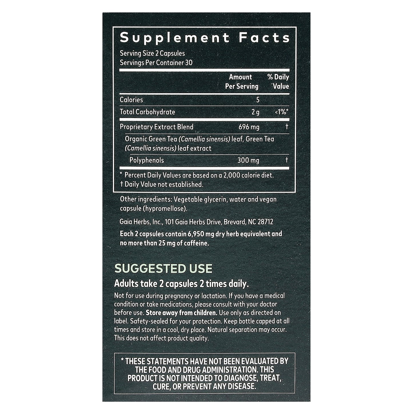 Gaia Herbs, Green Tea, 60 Vegan Liquid Phyto-Caps®