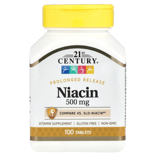21st Century, Prolonged Release Niacin, 500 mg, 100 Tablets